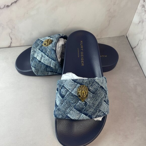 KURT GEIGER DENIM SLIDES 8.5 - Picture 8 of 12